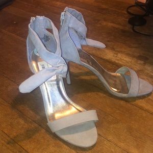 NWT Madden Girl Baby Blue Suede Sandal Heel